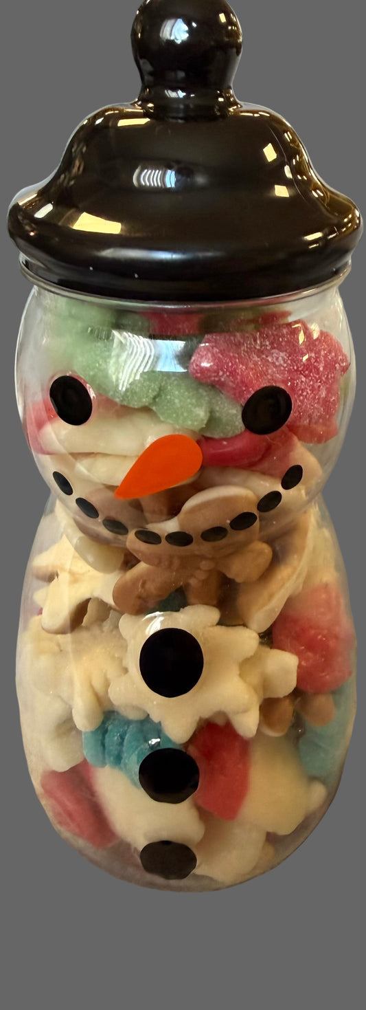Filled snowman jars